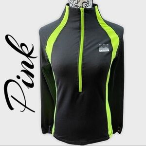 Vs Pink Black & lime green 1/2 Zip Pullover